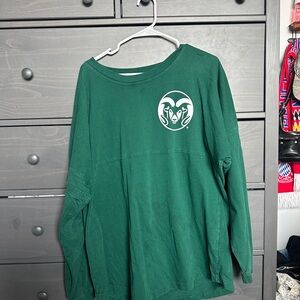 Vintage Green Long Sleeve with Ram Logo